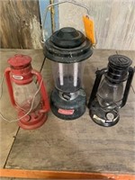 3 Lanterns (2 Kerosene, 1 Battery)