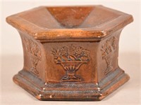 Rare P. Sipe & Sons Glazed Redware Small Cuspidor.