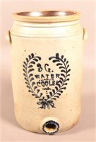 Three Gallon Cobalt Decorated Stoneware Water Cool