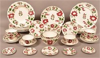 42 Pieces of Early Adams Rose Staffordshire China.