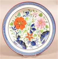 Gaudy Dutch Zinnia Pattern Soft Paste China Plate.