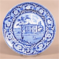 Historical Staffordshire Blue Transfer China Plate