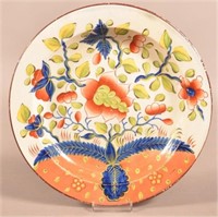 Gaudy Dutch Soft Paste China Dove Pattern Plate.