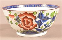 Gaudy Dutch China Carnation Pattern Waste Bowl.
