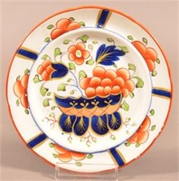 Gaudy Dutch China War Bonnet Pattern Toddy Plate.