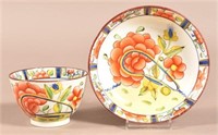 Gaudy Dutch China Oyster Pattern Cup and Saucer.