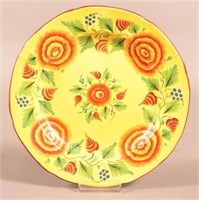 Canary Yellow Lustre Hard Paste China Plate.