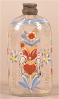 Stiegel-Type Enamel Decorated Glass Cologne Bottle
