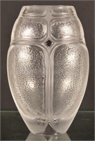 Lalique, France Frosted and Stippled Glass Scarab