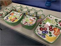Colorful Sorbet hand painted China (27-pcs)