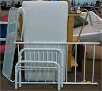 Toddler bed with crib size mattress and side rail