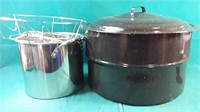 XL enamel canning pot with extras