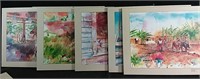 6 laminated plaques of artist Ray Dirks 14x12"