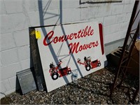 DOUBLE SIDED CONVERTIBLE MOWER ADVERTISING SIGN