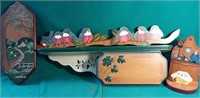 6pc tole painted wall decor