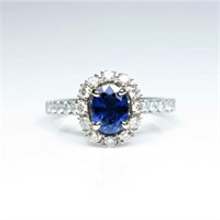 Beautiful NEW Ceylon Blue Sapphire and Diamond