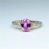 Dazzling Extra Fine Pink Sapphire and Diamond