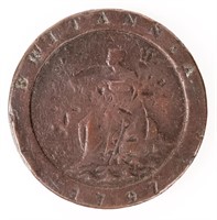 Coin 1797 Britania Georgius III D.G. REX - Copper