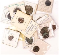 Coin 4 Byzantine coins + 13 Ancient B.C. Coins