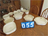 GROUP OF CASSEROLE DISHES & LIDS