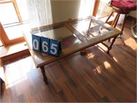 GLASS TOP COFFEE TABLE 26X48X16