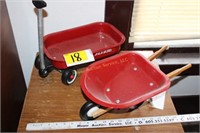 Mini Red Flyer Wagon & Wheel Barrow