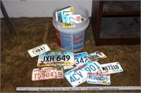 Bucket of License Plates