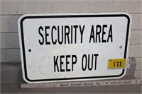 Security Area Sign