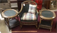 3 PC. WICKER SET