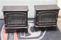 Two Duraflame Faux Fireplaces