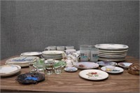 Assorted Dishes & Glassware, Decorative - 49 pcs