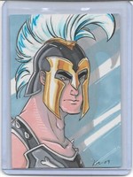 Marvel Ares Hand Drawn Sketch card by Kat Laurange