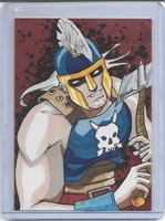 Marvel Ares Hand Drawn Sketch card by Jon Riggle