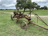 Antique horse drawn road grader