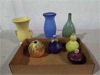 Vegetable shaped bottles, and vases