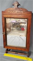 Early Country Wall Hanging Cupboard w/ Towel Bar