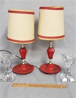 Vintage Table Lamps & Crystal Candlesticks