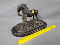 Signed Cast Horse & Trainer Sculpture
