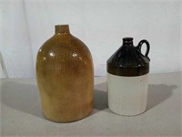 Salt glazed jug marked Herman Milwaukee and