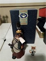 Williraye Studio Santa on lamp and Angel figurine