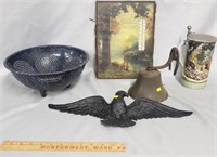 Country Lot: Bell, Advertising Thermometer, Eagle