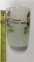 Vintage souvenir of Simpson, Kans glass