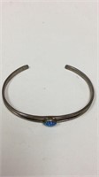 Silver cuff bracelet with stone 10.37 grms w/