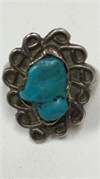 Silver with turquoise ring