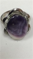Sterling ring with large stone 5.23 grms with lg
