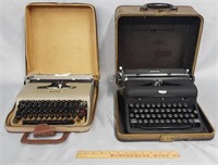 2 Vintage Travel Style Typewriters