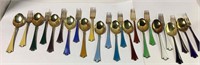 24 Enameled Sterling Forks & Spoons, Thodor Olsens