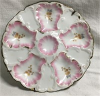 Hand Painted Porcelain Oyster Plate