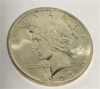 1923 Peace Silver Dollar, Ms62