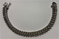 Sterling Silver Leaf Design Bracelet
